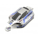 BOLHA AUTOMODELO VORZA FLUX 1/8 PINTADA PRATA E AZUL ORIGINAL HPI 103684